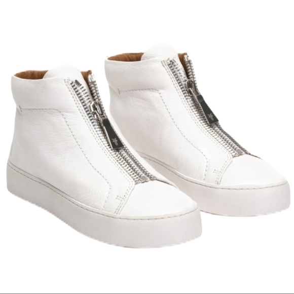 NEW Frye Lena Zip High Italian Leather Sneaker - Picture 3 of 16